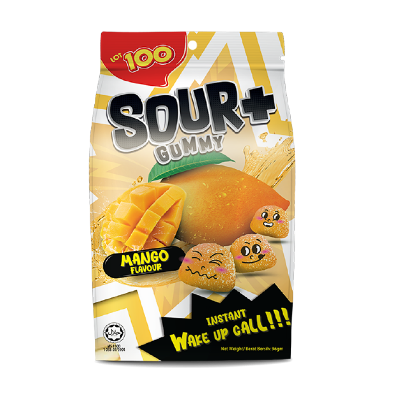 100 SOUR GUMMY MANGO FLAVOR