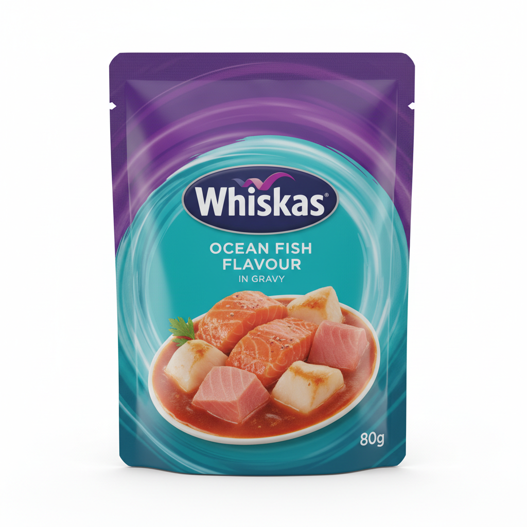 WHISKAS OCEAN FISH FLAVOUR 80G